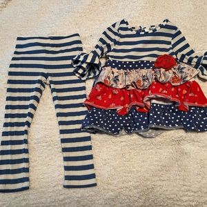 Girls 2T matching set NWOT